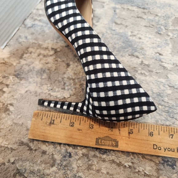 Banana Republic gingham black white pointed heels stilettos.  Size 9.5 - Picture 9 of 16